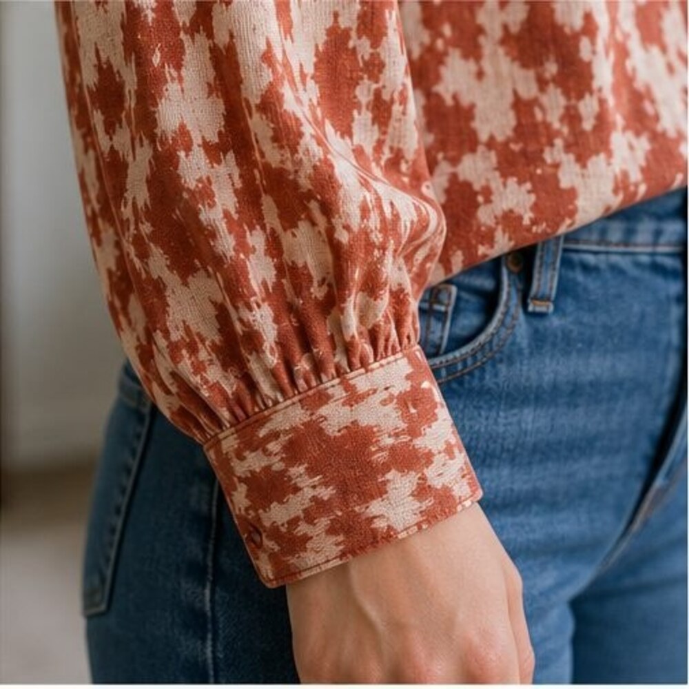 Gray Button Blouse - Picture 5 of 6